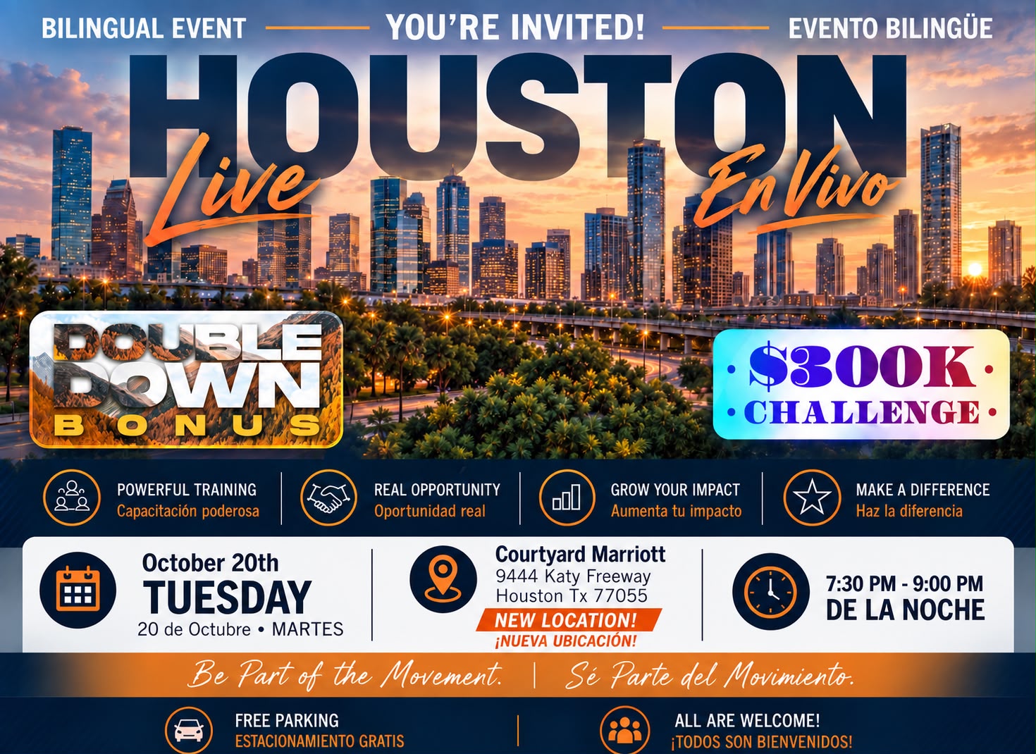 Houston Live / En Vivo flyer